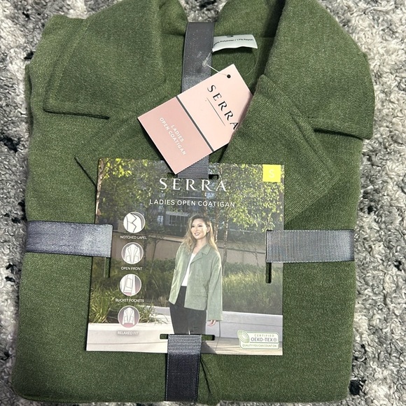 Serra Women's Cardigan Open Front Relaxed Fit - Picture 2 of 10